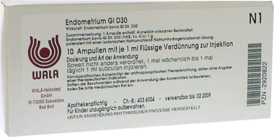 WALA Heilmittel GmbH ENDOMETRIUM GL D 30 Ampullen 10X1 ml 02920822