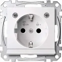 Merten SCHUKO-Steckdose polar weiß Lichtausl LED-Beleuchtung MEG2304-0419