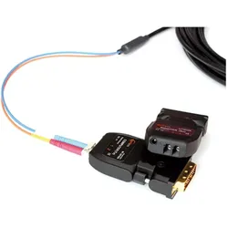 Opticis DVI D single link extender set over fiber to 1500 meters, Videokabel, Schwarz