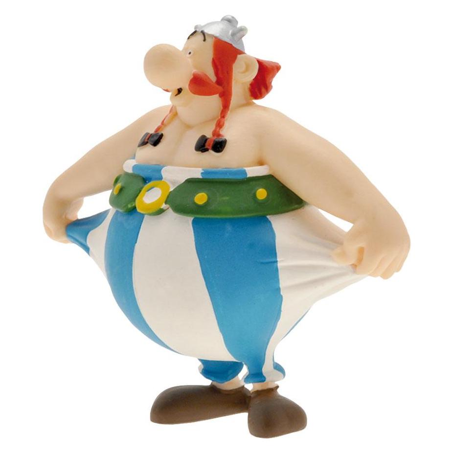 Plastoy Astérix figurine Obelix tenant son pantalon 8 cm (PLA60559)