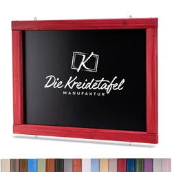 Die Kreidetafel Manufaktur Kreidetafel mit Holzrahmen / Schwedenrot 100x50cm