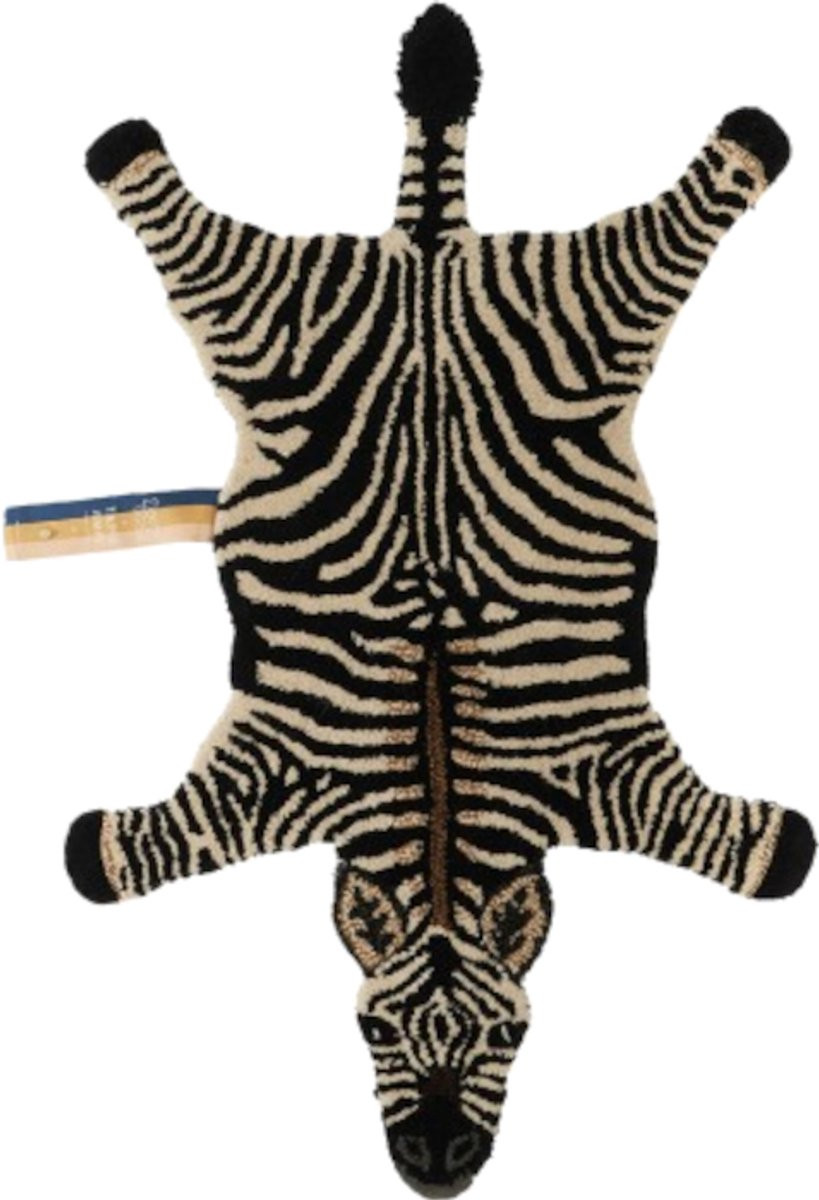 Doing Goods Stripey Zebra Vloerkleed voor kinderen van biologische wol en katoen