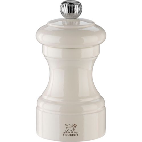 Peugeot Bistro Pfeffermühle 10 cm Elfenbein lackiert Holz