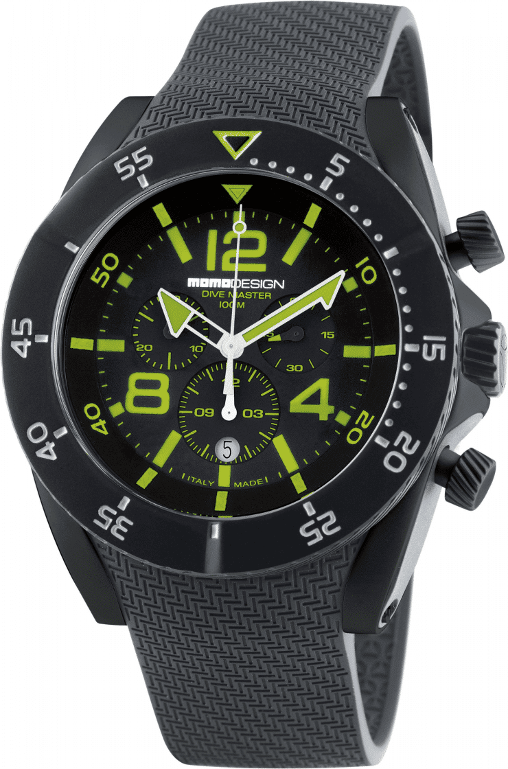 MomoDesign Dive Master PVD Chrono Svart/Grön 48mm