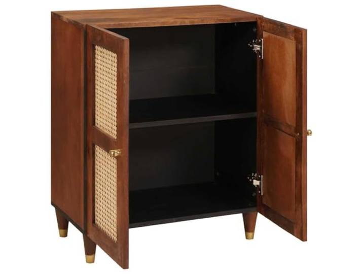 GFEROMRF Sideboard Braun 60 x 33 x 75 cm Massivholz Mango Massives Mangoholz, warme Farbe, vielseitig einsetzbar, robuste Bauweise, Innenbereich