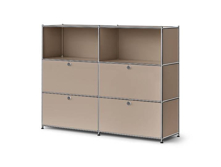 Tchibo - Sideboard Metall »Cn3« mit 4 Klappenfächern - 152x40x120,3cm - taupe -