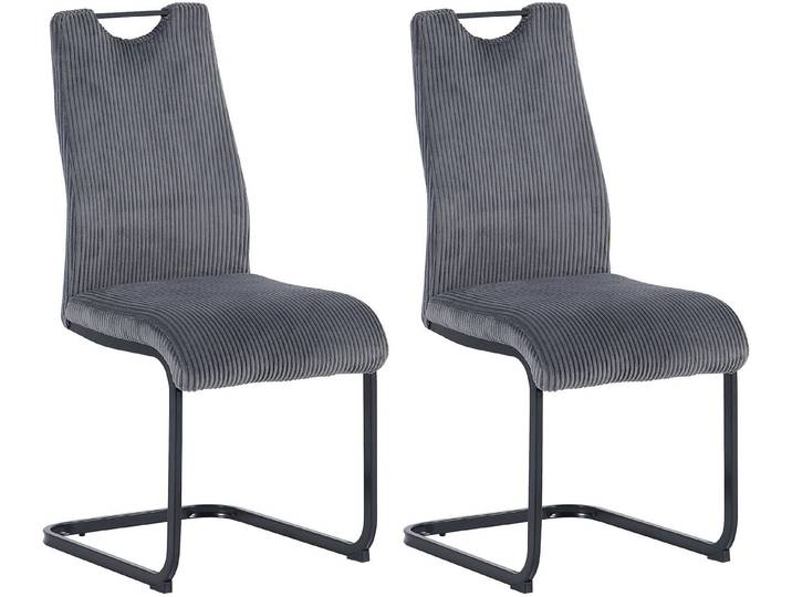 byLIVING Freischwinger CAPRI (Set, 2 St), Grob-Cord, bis 110 kg, Schaumstoff, Schwingstuhlgestell, mit Griff