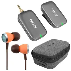 NUX B-7 PSM In-Ear Monitor System mit Ohrhörer (4 h, Kabellos), Kopfhörer, Schwarz