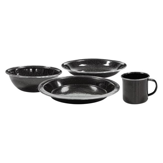 Outliner Set of tourist dishes, enamelled steel, blue, 5 pcs (68857317)