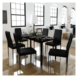 vidaXL, Essgruppe, Larryfurt (Eisen, Glas)