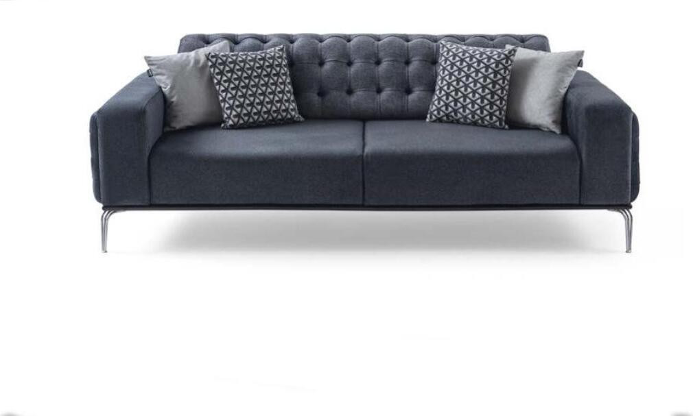 Chesterfield 3-zits bank in grijze textiel voor de woonkamer