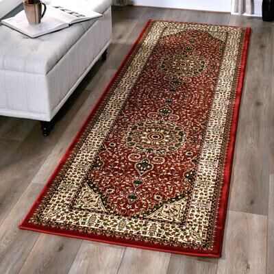 MDA Rugs Persian Collection Traditional Red Area Rug