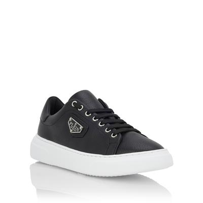Sneaker PHILIPP PLEIN "Iconic Plein", Herren, Gr. 40, Normalschaft, schwarz-weiß (02, schwarz), Schuhe Sneaker