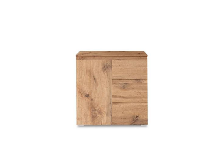 Newroom Kommode Dekor Honig Eiche 80 cm, Sideboard Honig Eiche Modern Landhaus Skandinavisches Design