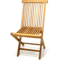 VCM Gartenstuhl   Teak Holz   klappbar   massiv Holzstuhl Balkonstuhl   behandelt   Maße  B. 46x H. 89x T. 62cm