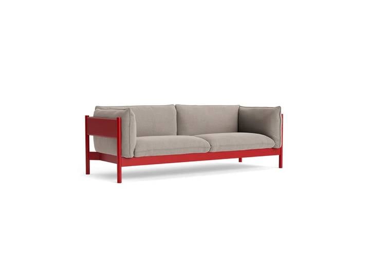HAY Arbour ECO 3-Sitzer Sofa Beige-weinrot Buche