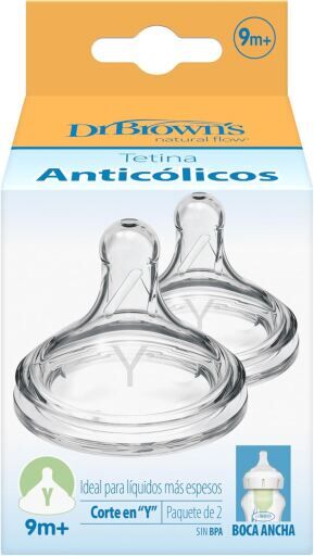 Dr. Brown's Options Preemie Flow Silikonsauger Weite Öffnung Y 9M+ 2