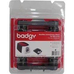 BADGY CBGR0500F - Farbbandkassette für Badgy 100/200, für Papierkarten, schwarz