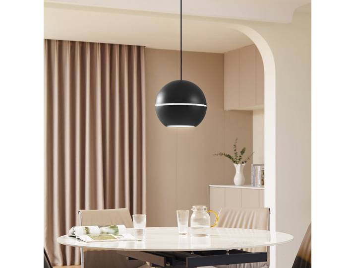 Lush Hängeleuchte, schwarz, Ø 30 cm, Aluminium, E27 - NOLA - Wohnzimmer - Design - Einflammig