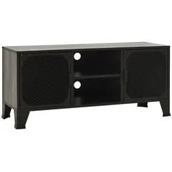 vidaXL TV-Schrank Grau 105x36x47 cm Metall und MDF