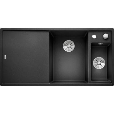 Granitspüle BLANCO "AXIA III 6 S", anthrazit, B:100cm, Verbundwerkstoff, Küchenspülen, inkl. Esche-Compound-Brückenschneidbrett, Multifunktionsschale