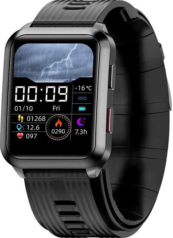 INF Smartwatch met bloeddrukmeter zwart