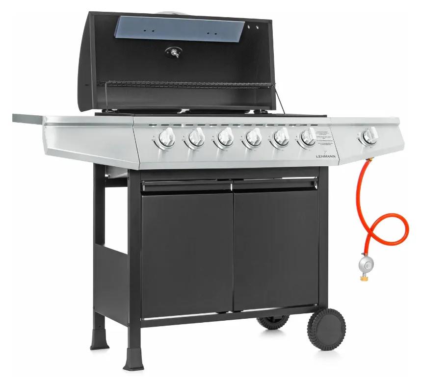 Gasgrill Lehmann Vegas 6+1, 12,9 kW, mit Gusseisenrost