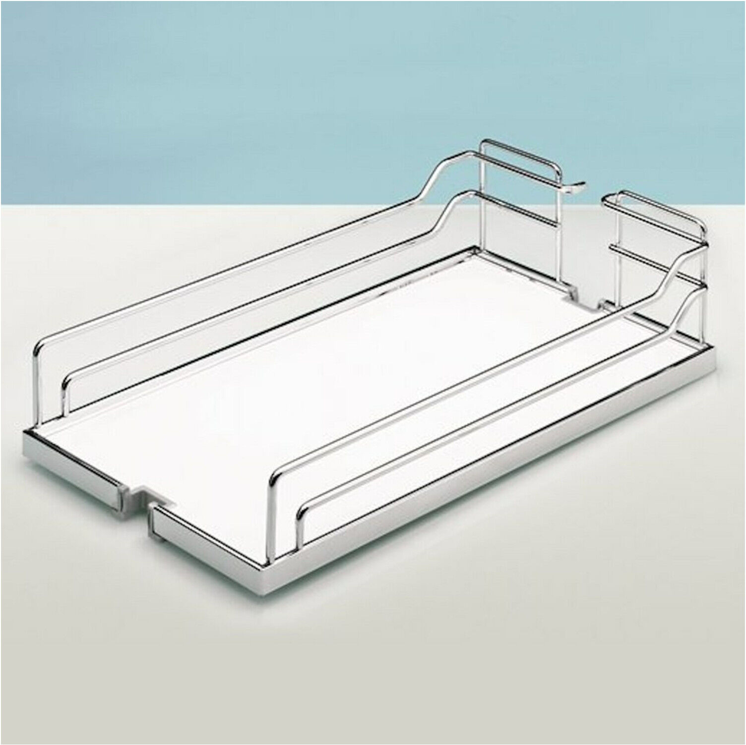 Hettich Auszugsr.-Einhängetablar mit Rutschstopp Arena CLASSIC 13907 Stahl, verchromt)