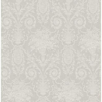 Seabrook Designs Brynn Tonal Bouquets Unpasted Wallpaper