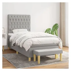 vidaXL, Boxspringbett, Inlunville (Knopfheftung Design) (90 x 190 cm)