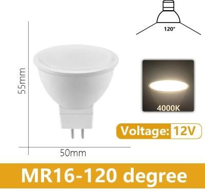 Uplift Picks 420PCS MR16 GU5.3 LED Spotlight Bulbs 12V Low Voltage 3W7W 120 Degree (4000k) 7 W 16 Pcs
