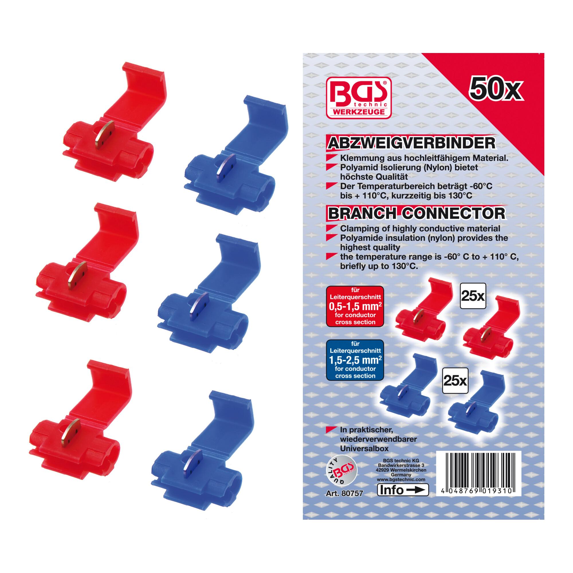 BGS Abzweigverbinder-Sortiment 80757, 50-tlg. ; BGS technic)