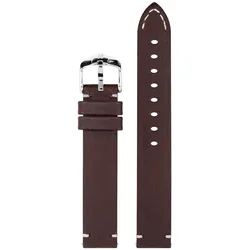 Hirsch 05402010-2-22 Leder-Armband für Uhren Ranger L 22 mm Braun