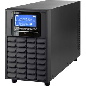 BlueWalker USV PowerWalker VFI 2000 C LCD, 4 Ausgänge, Online, LCD-Display, USB, 2000 VA, IEC C13