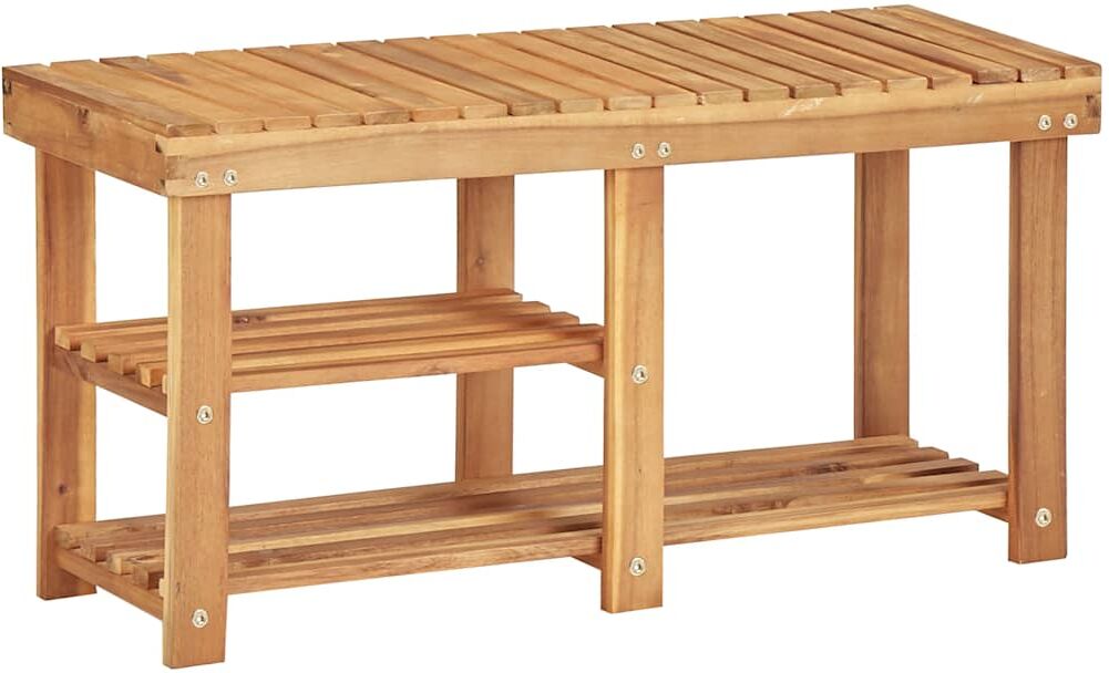 vidaXL Range-chaussures 90x32x46 cm Bois d'acacia massif