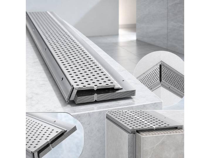 Protection de gouttière en aluminium de 5 pouces de large, lot de 13, longueur totale de 152 m, filtre anti-feuilles, couverture de gouttière DIY, trou de 0,4 cm, épaisseur de 0,05 cm