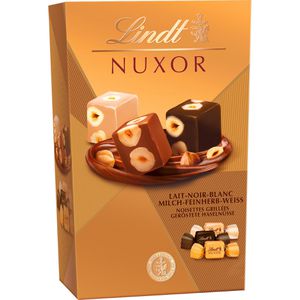 Lindt Pralinen NUXOR Mischung, 5 Stück, 3 verschiedene Sorten, einzeln verpackt, 75 g