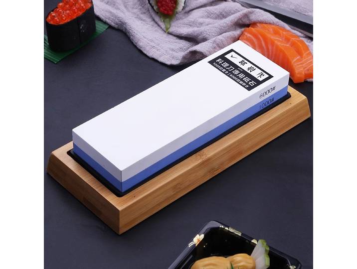 Pierre à aiguiser fine double face de style japonais, meulage grossier, outil de cuisine Sushi Shop, grain 6000 1000
