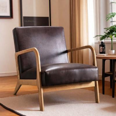 "32.68"" Velvet Classic Mid-Century Modern Accent Armchair with Open-Framed Arm Design and Plush Foam Cushioning"
