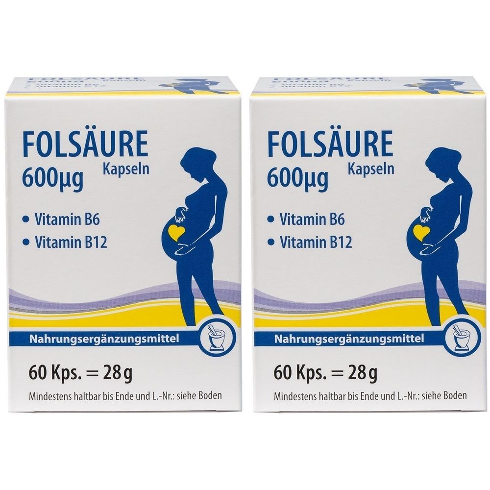 2x Folsäure Kapseln 2x60 St