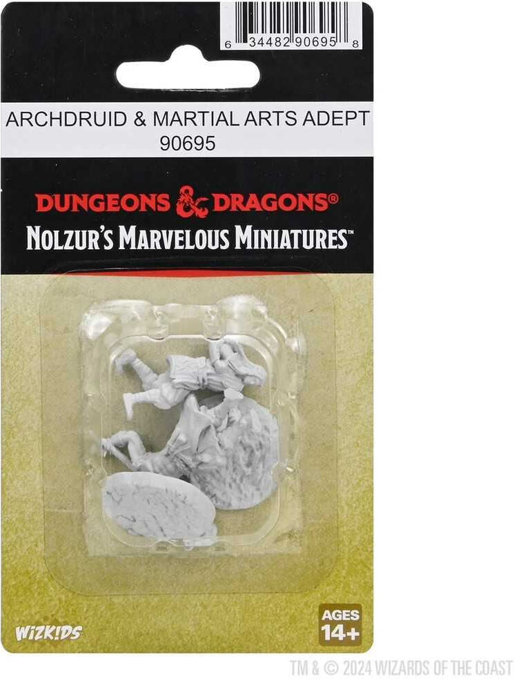 Wiz Kids LLC D;D Nolzur's Marvelous Unpainted Miniatures: Archdruid ; Martial Arts Adept for Dungeons & Dragons