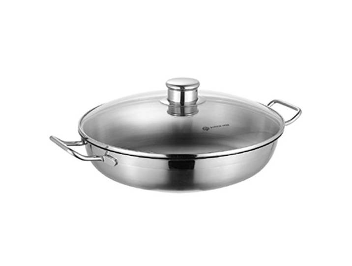 Schulte-Ufer 6452-941-32 Schmorpfanne Profi-Line i, 32 cm, Edelstahl, Silber
