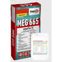 Sopro Bauchemie MEG 665 megaFlex S2 Zweikomponentiger Fließbettmörtel 25 kg Sack - Komponente A