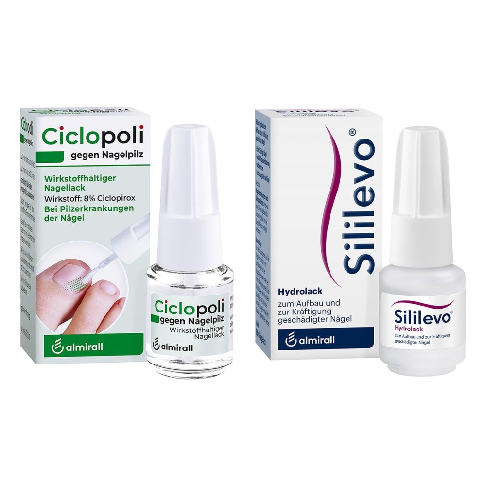 ALMIRALL HERMAL GmbH Ciclopoli gegen Nagelpilz (6.6 ml) + Sililevo Nagellack (3.3 ml) 08102554