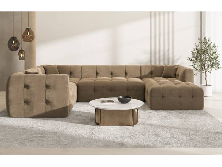 Couchlandschaft Sevilla U-Form in Stoff