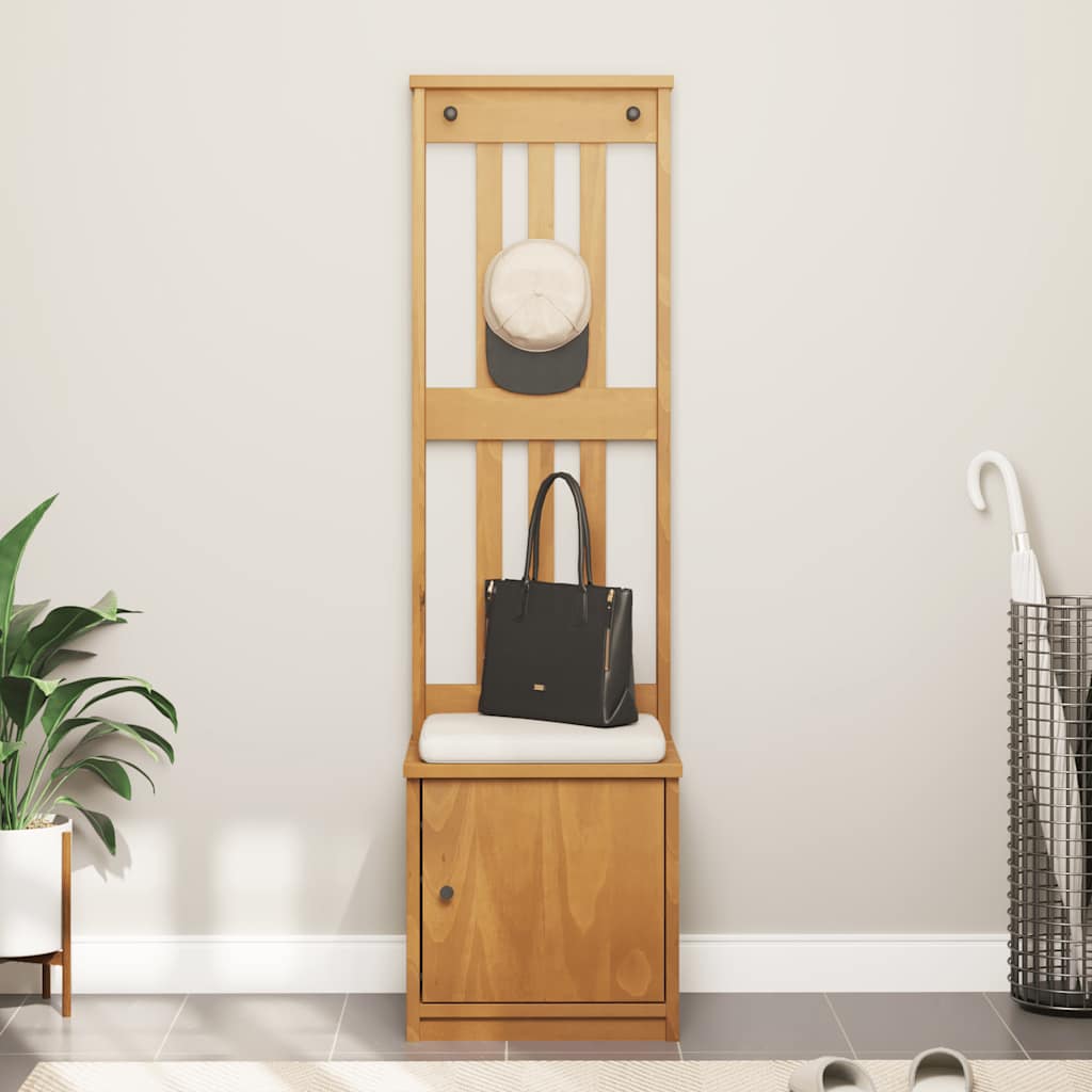 vidaXL Portemanteau SANDNES 45x40x159,5 cm bois massif pin