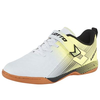 Hallenschuh LOTTO, Mädchen, Gr. 31, weiß (weiß, lime), Synthetik, Schuhe Hallenschuh