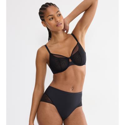 Bügel-BH TRIUMPH "Comfort Contour W01", Damen, Gr. 75, Cup G, schwarz, Microtouch, Obermaterial: 65% Polyamid, 35% Elasthan, BHs Bügel-BH, verkleinert die Brust optisch um eine Cup-Größe