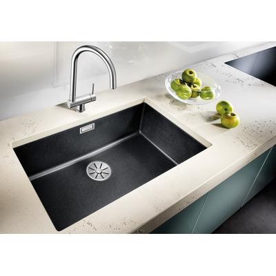 Granitspüle BLANCO "SUBLINE 700-U", schwarz (cafe), B:73cm, Verbundwerkstoff, Küchenspülen