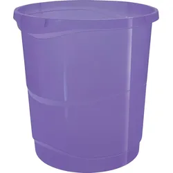 Esselte Papierkorb Colour'Breeze PP 14l transparent lavendel Packung mit 12 Stück